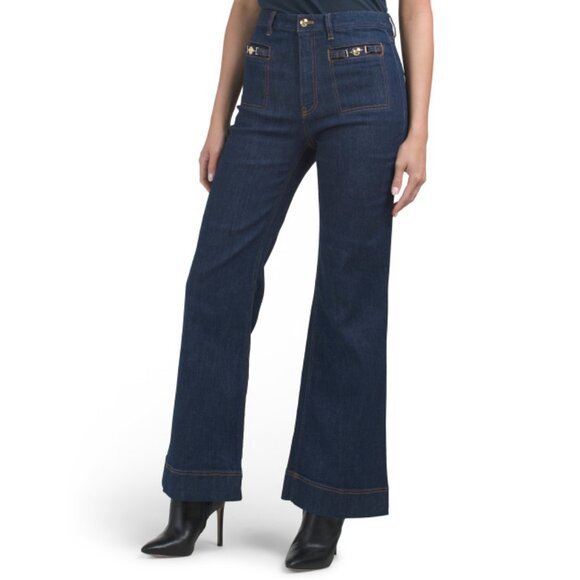 DEREK LAM 10 CROSBY multi Talwyn Jeans With Horsebit Detail - Picture 1 of 2